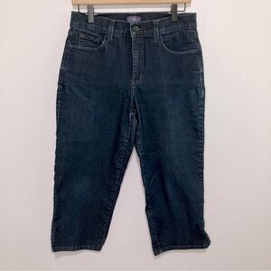 NYDJ Cropped Jeans Women Size 6 Dark Wash Made in USA